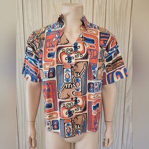 vintage shirt L wild Hawaiian Tiki men